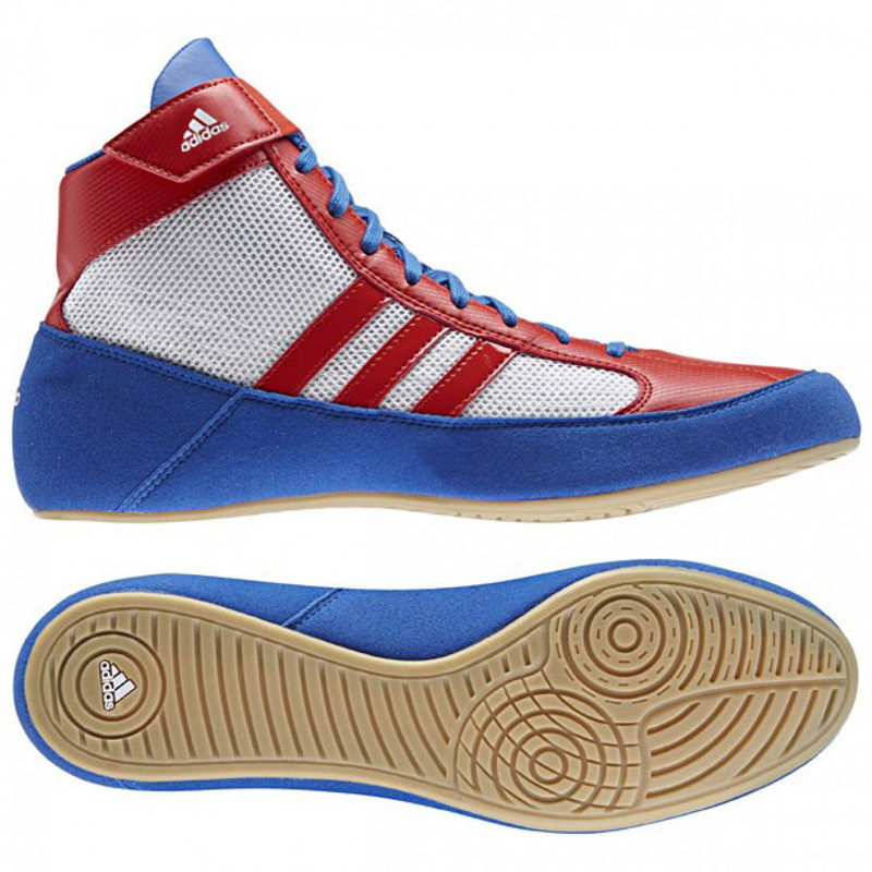 Adidas Havoc Adult Wrestling Shoes - Blue/Vivid Red | Fight Store IRELAND