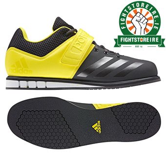 Adidas Powerlift 3 Weightlifting Shoes - Black/Yellow | Fight Store IRELAND