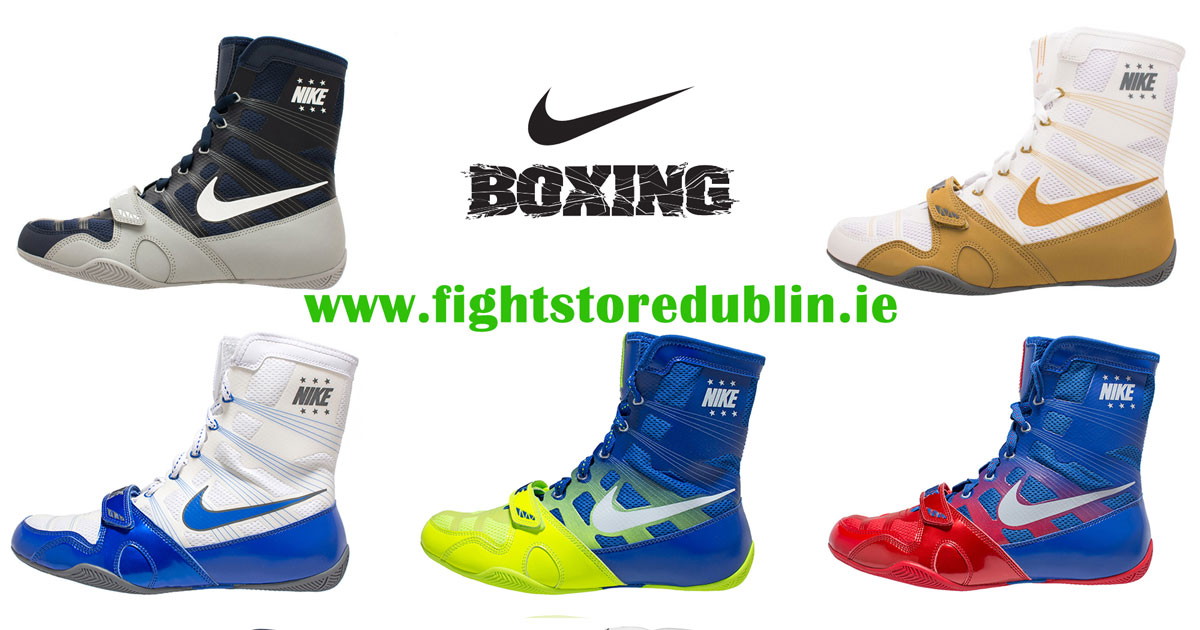 blue and yellow boxing boots